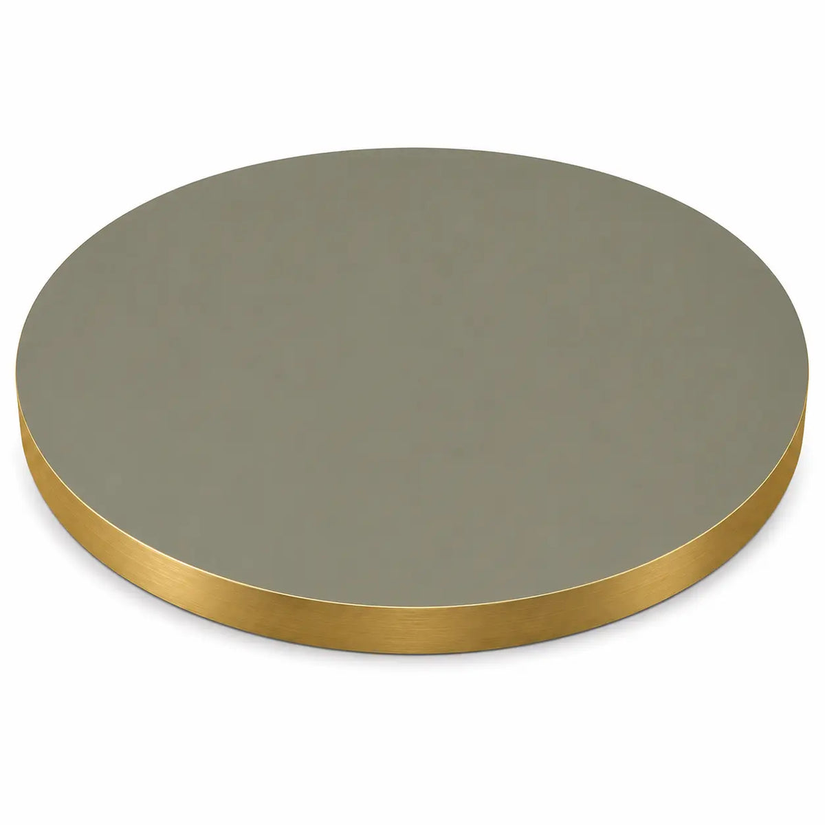 Plateau de table Capri rond – Chant PVC effet laiton