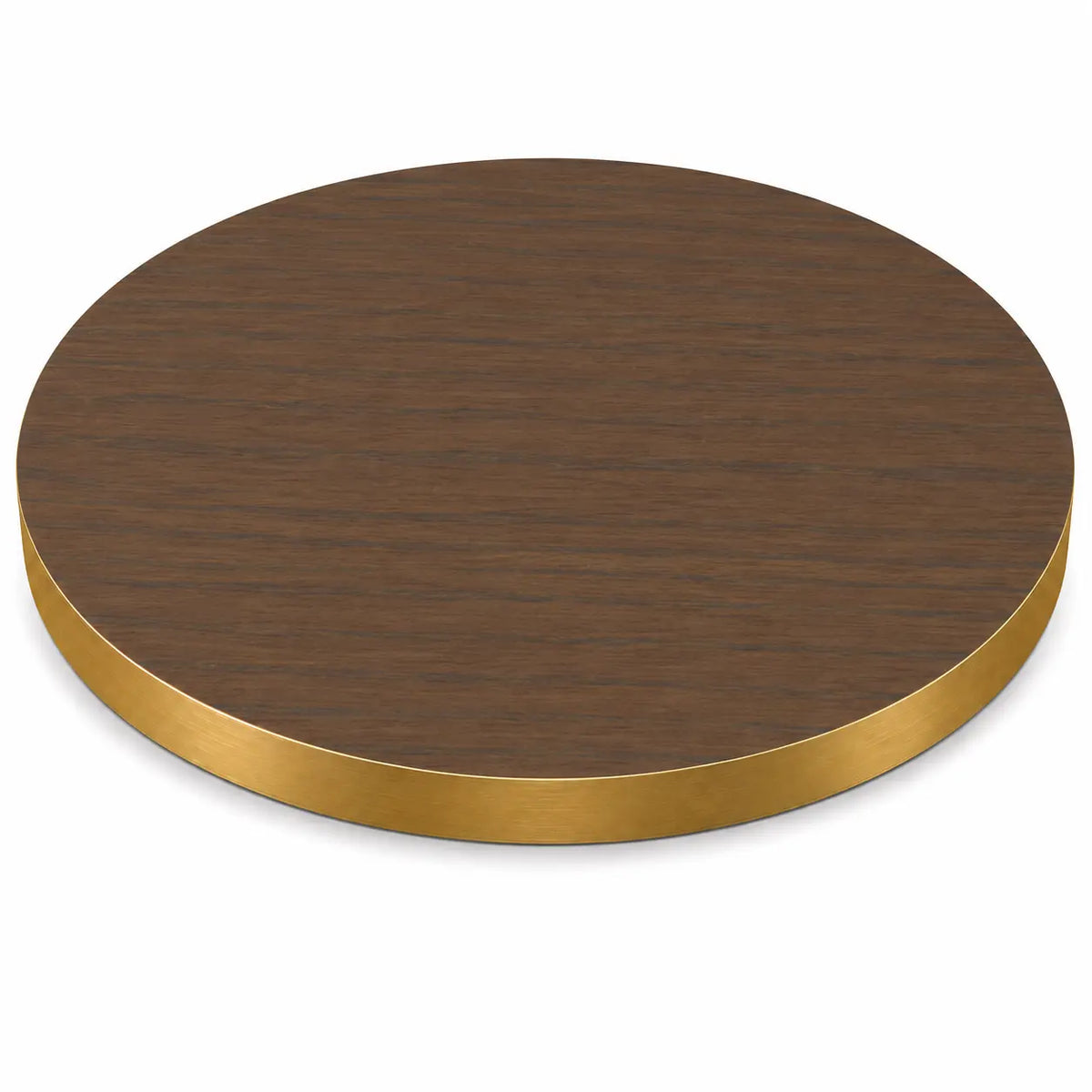 Plateau de table Capri rond – Chant PVC effet laiton