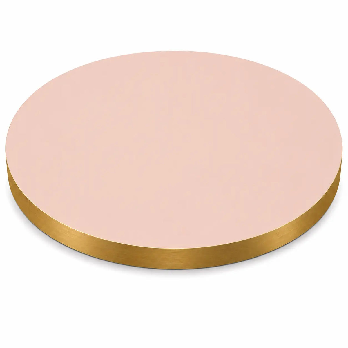 Plateau de table Capri rond – Chant PVC effet laiton