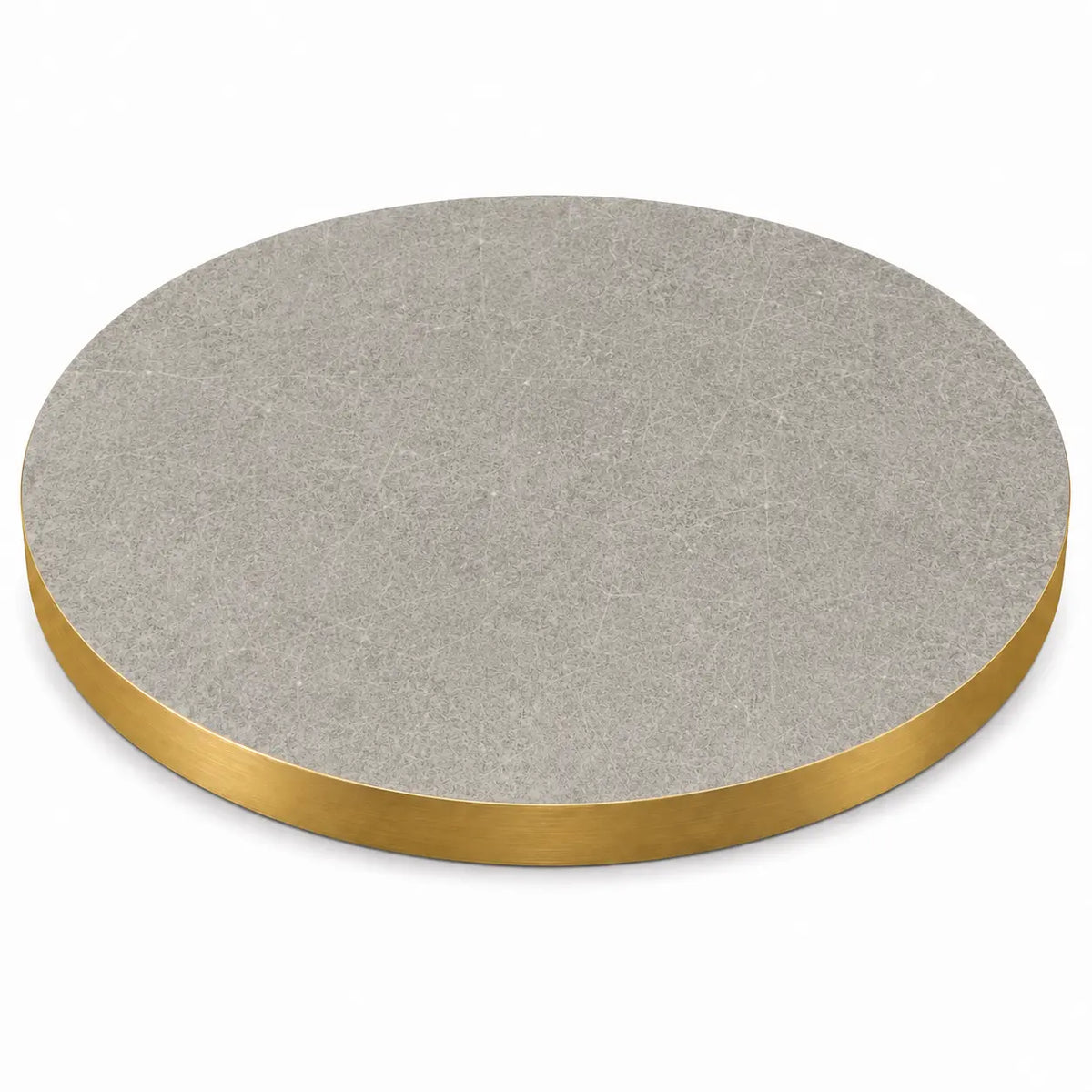 Plateau de table Capri rond – Chant PVC effet laiton