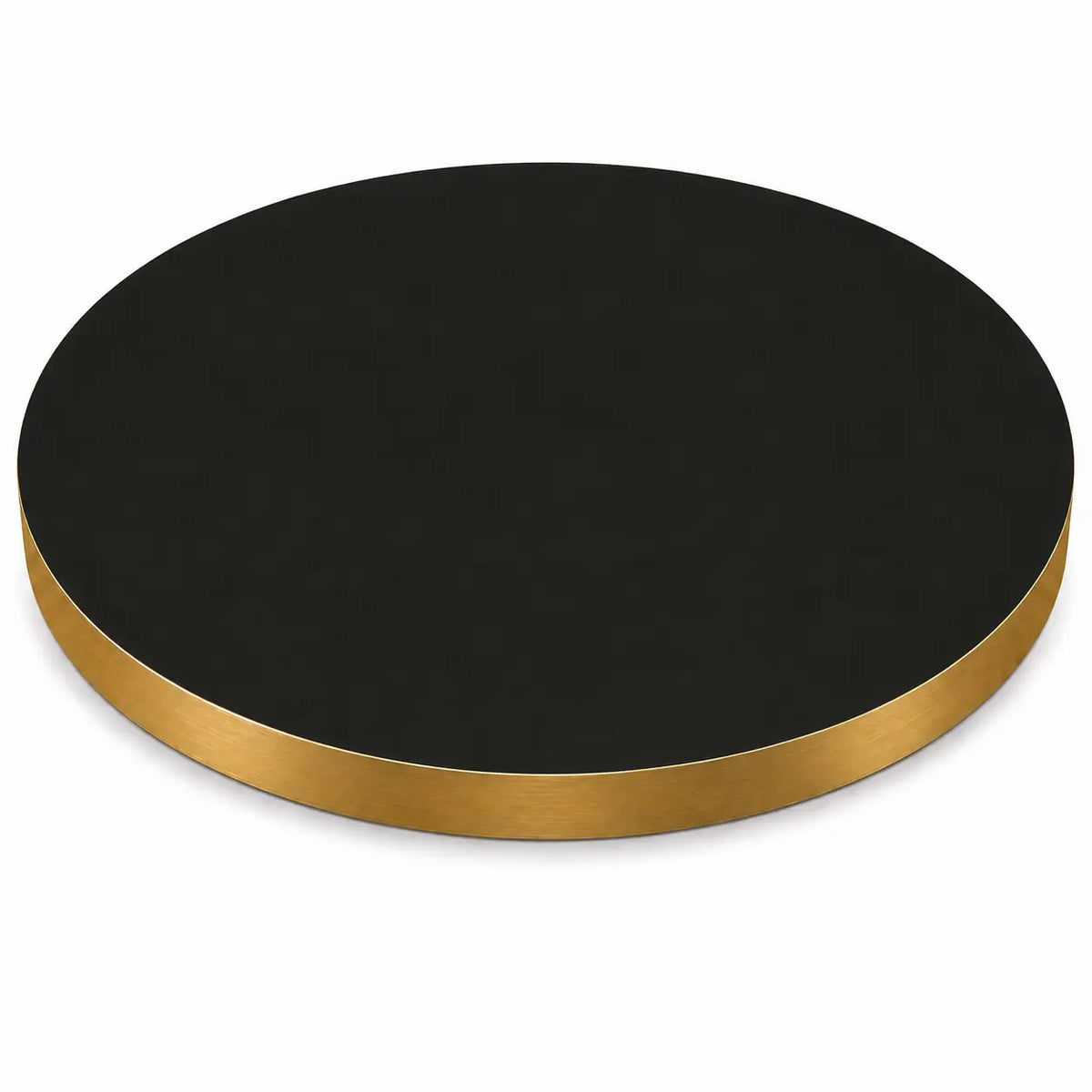 Plateau de table Capri rond – Chant PVC effet laiton