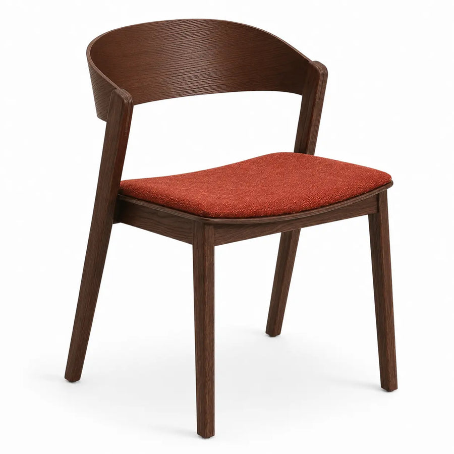 Chaise Ramsey — chaise de restaurant entièrement tapissée sur hêtre massif