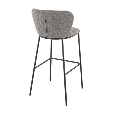 Tabouret Alma — tabouret de bar à dossier arrondi, coloris Gris 18