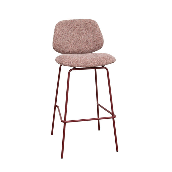 Tabouret Armand — tabouret de bar acier époxy à repose-pieds intégré
