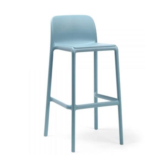 Tabouret Faro — tabouret de bar à dossier plein coupe-vent pour comptoir de terrasse