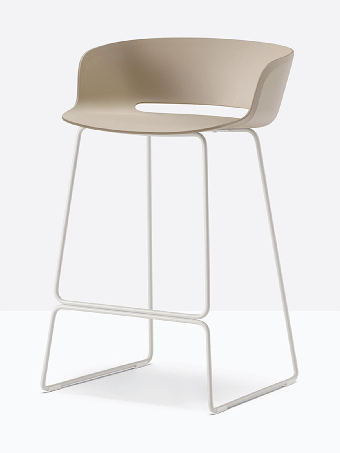 Tabouret Babila assise 65 cm sable, structure beige