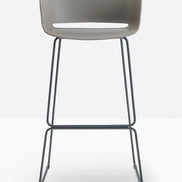 Tabouret de bar Babila Pedrali gris, structure anthracite