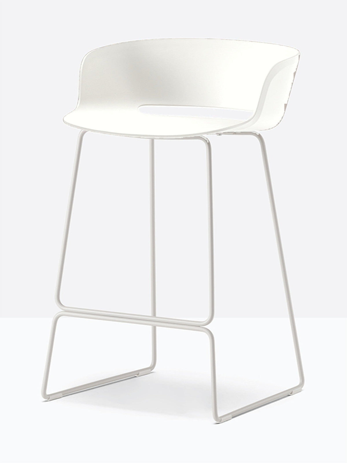 Tabouret de bar Babila 2747 / 2748 Pedrali, coque Blanc BI