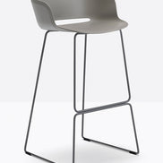 Tabouret Babila gris vue de trois quarts