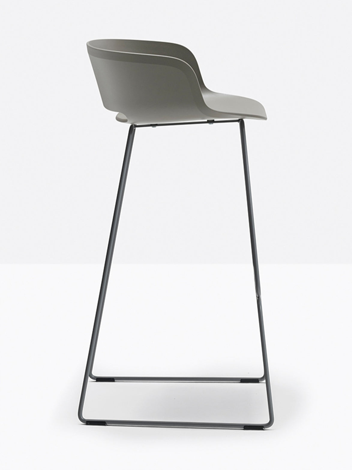Tabouret Babila gris vue de profil