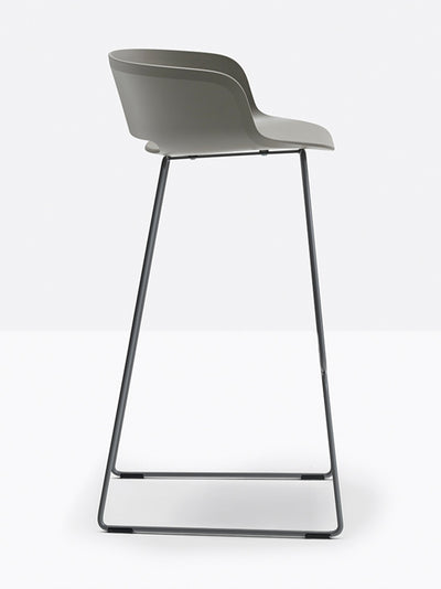 Tabouret Babila gris vue de profil