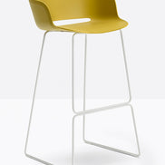 Tabouret Babila jaune vue de trois quarts