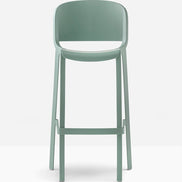 Tabouret de bar Dome Pedrali vert sauge en polypropylène