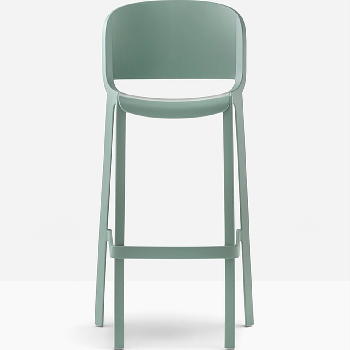 Tabouret de bar Dome Pedrali vert sauge en polypropylène