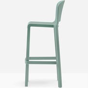Tabouret de bar Dome vert sauge vue de profil