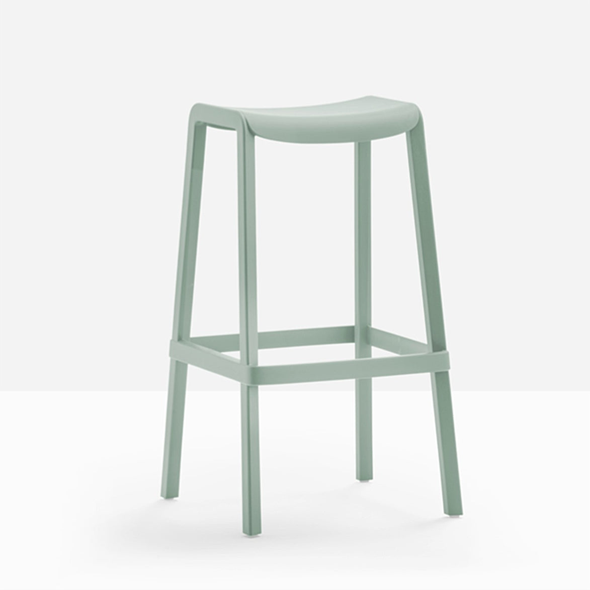 Tabouret Dome sans dossier vert sauge assise 76 cm