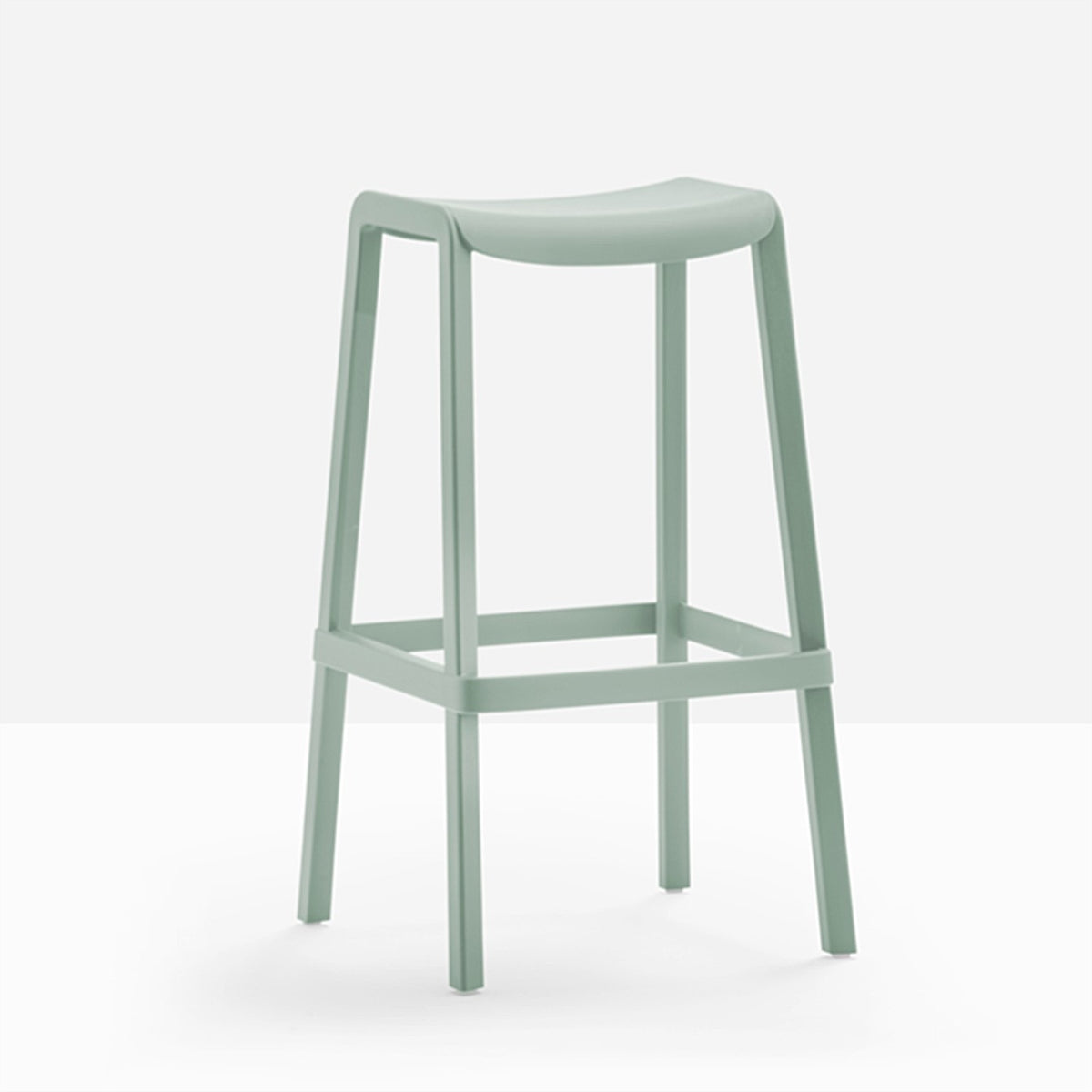 Tabouret Dome sans dossier vert sauge assise 76 cm