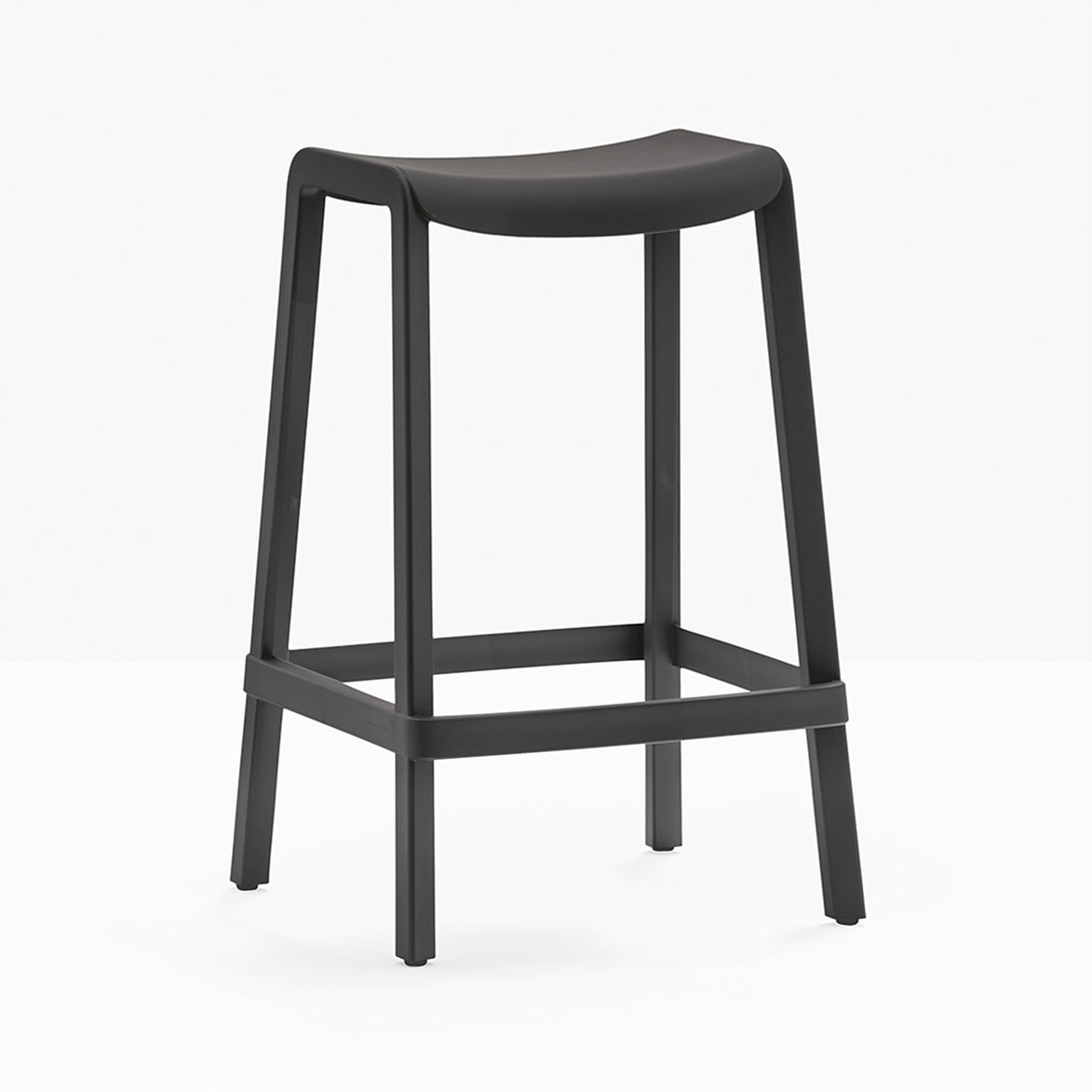 Tabouret de bar Dome sans dossier Pedrali noir
