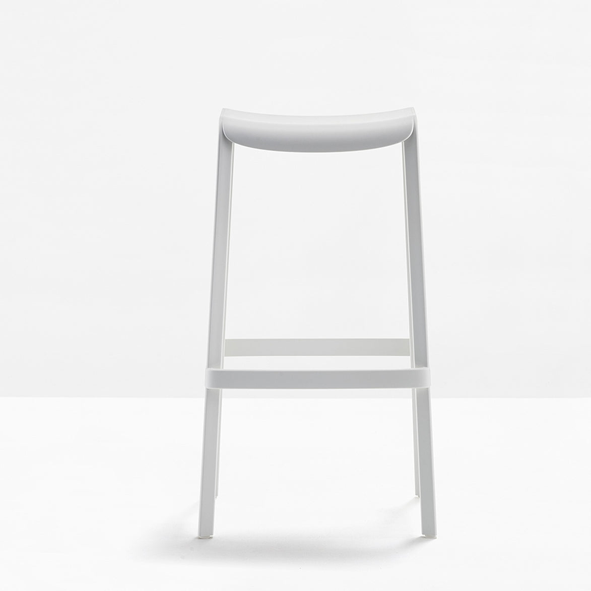 Tabouret de bar Dome sans dossier blanc