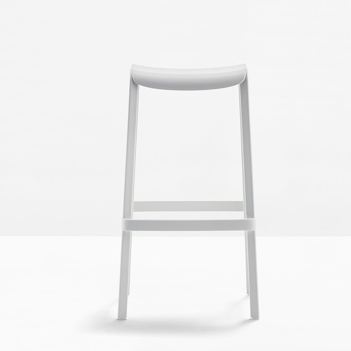 Tabouret de bar Dome sans dossier blanc