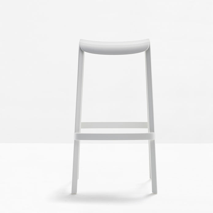 Tabouret de bar Dome sans dossier blanc