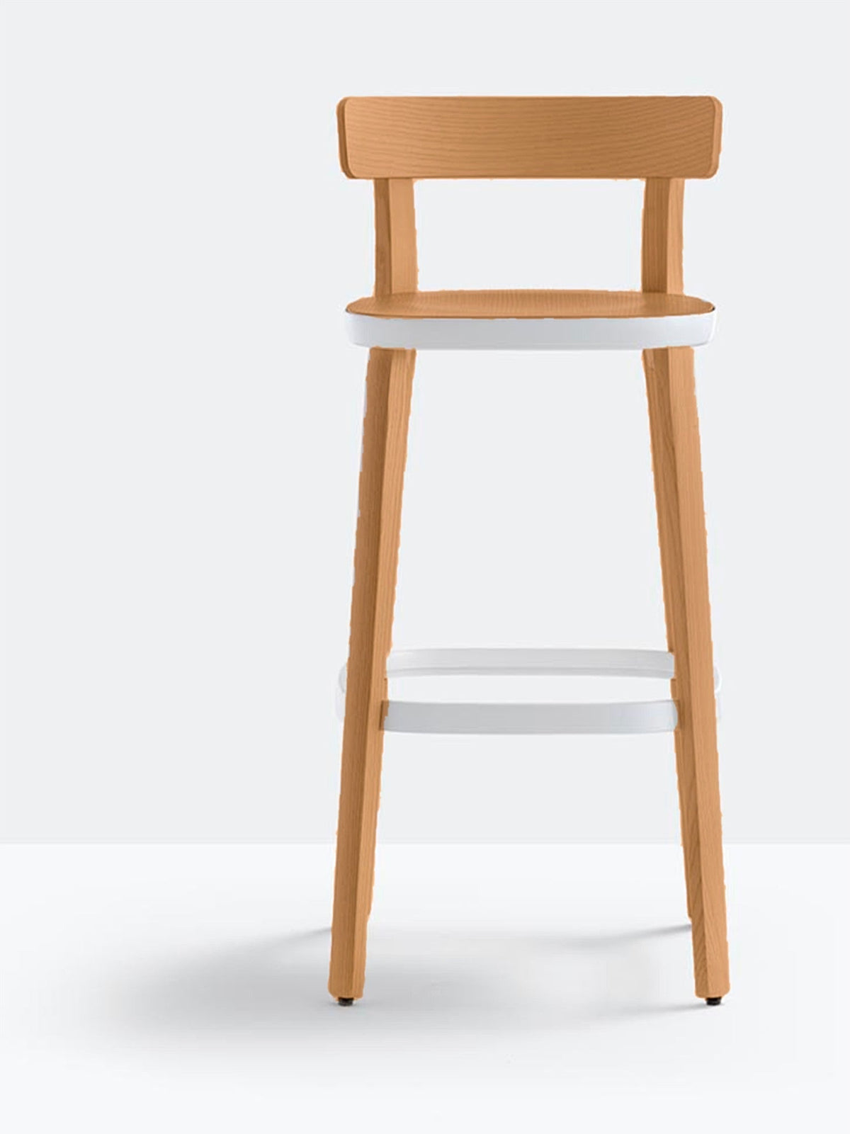 Tabouret de bar Folk 2937 Pedrali, frêne teinté Noyer N1