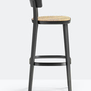 Tabouret de bar Folk canné Pedrali noir