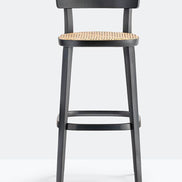 Tabouret de bar Folk canné vue de profil
