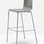 Tabouret de bar Inga gris vue de trois quarts