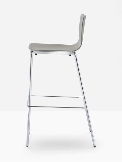 Tabouret de bar Inga gris vue de profil