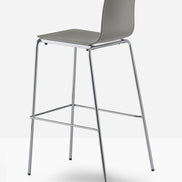 Tabouret de bar Inga gris vue de trois quarts arrière