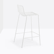 Tabouret de bar Nolita Pedrali blanc, assise 75 cm