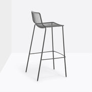 Tabouret Nolita gris anthracite vue de profil