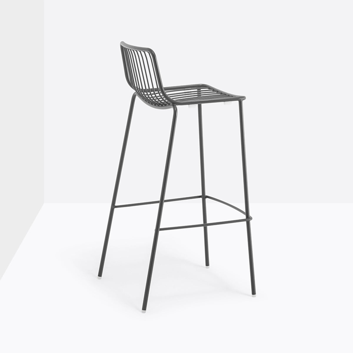 Tabouret Nolita gris anthracite vue de profil