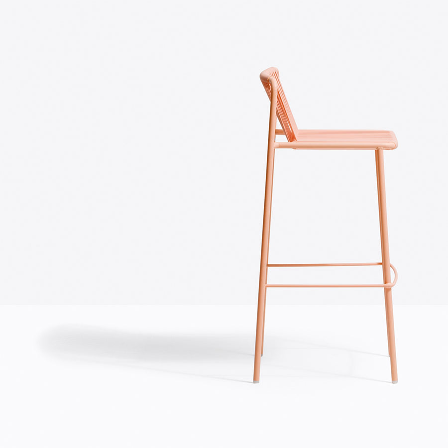 Tabouret de bar Tribeca Pedrali rose, assise 77,5 cm