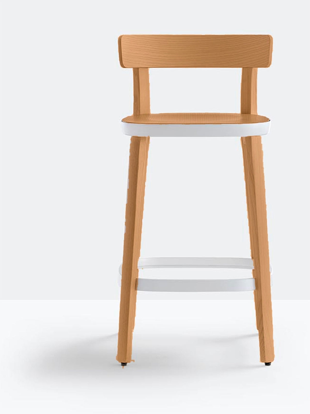 Tabouret de comptoir Folk 2936 Pedrali, frêne teinté Noyer N1
