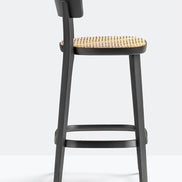 Tabouret de comptoir Folk canné Pedrali noir