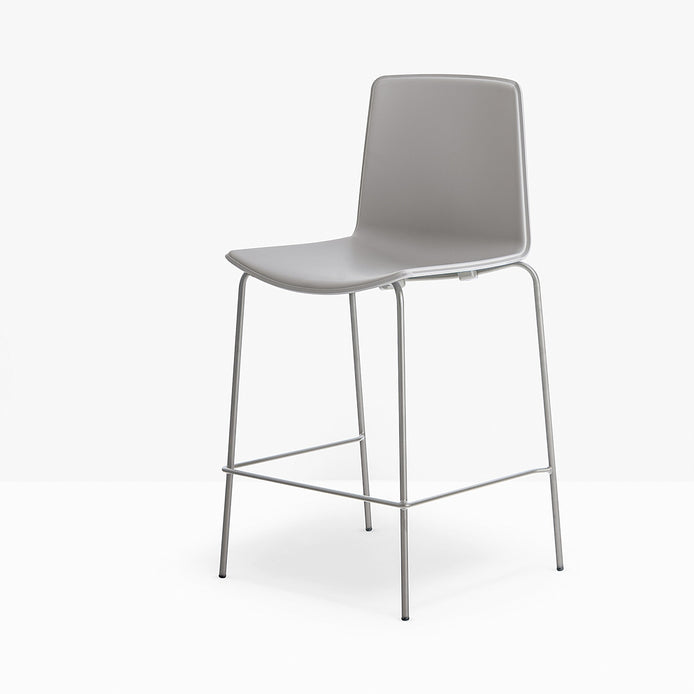 Tabouret de comptoir Tweet beige, structure beige