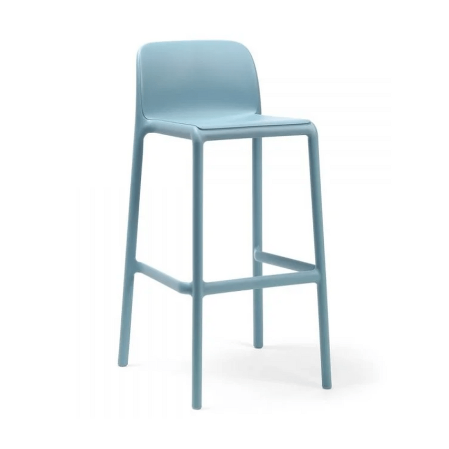 Tabouret Faro — tabouret de bar à dossier plein coupe-vent pour comptoir de terrasse