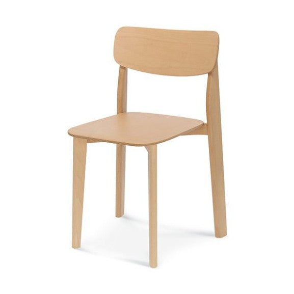 Chaise Kansas — chaise de restaurant empilable en hêtre, teinte Naturel