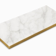 Plateau de table Capri rectangle – Chant PVC effet laiton