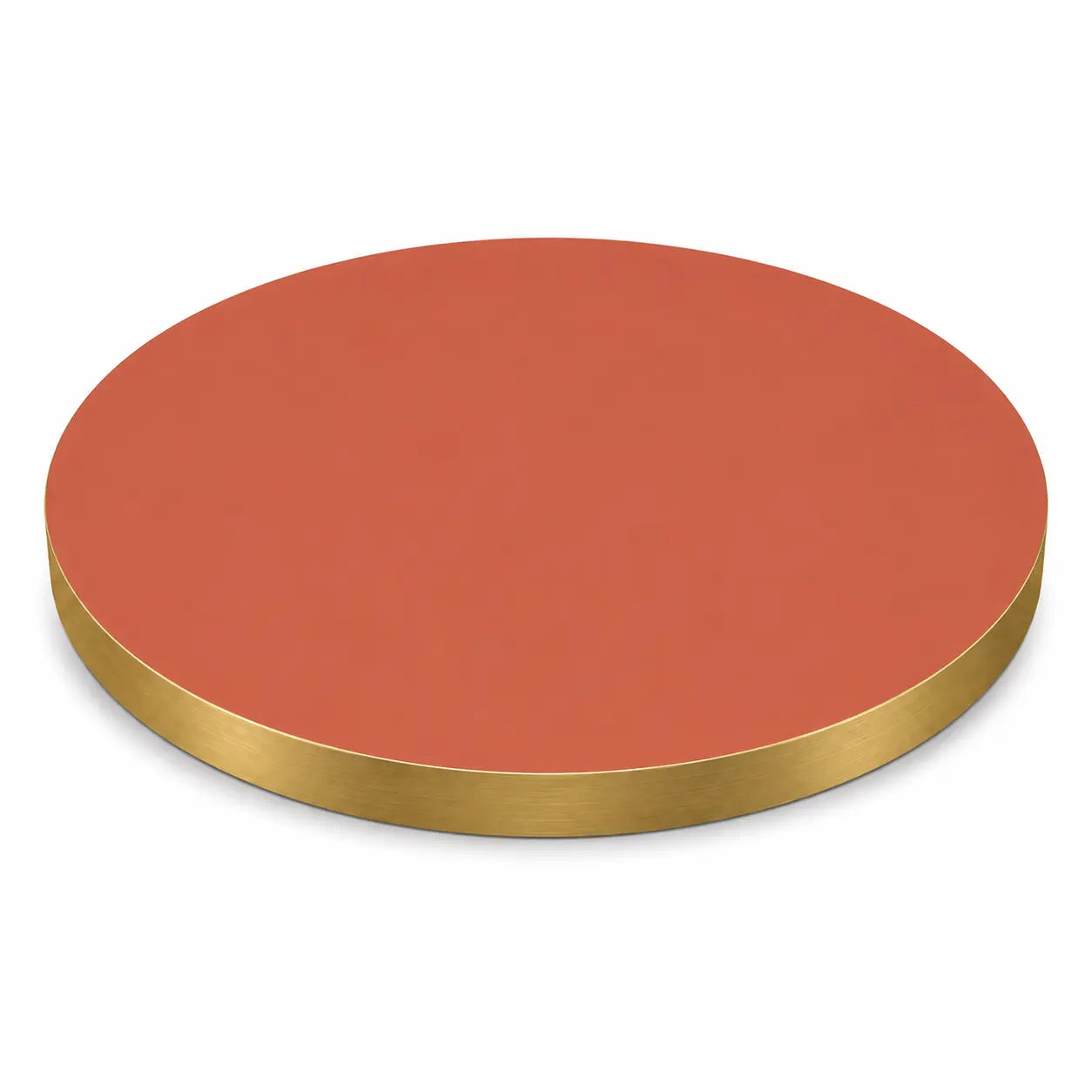 Plateau de table Capri rond – Chant PVC effet laiton