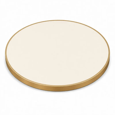 Plateau de table Capri rond – Chant laiton bakélisé