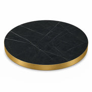Plateau de table Capri rond – Chant PVC effet laiton