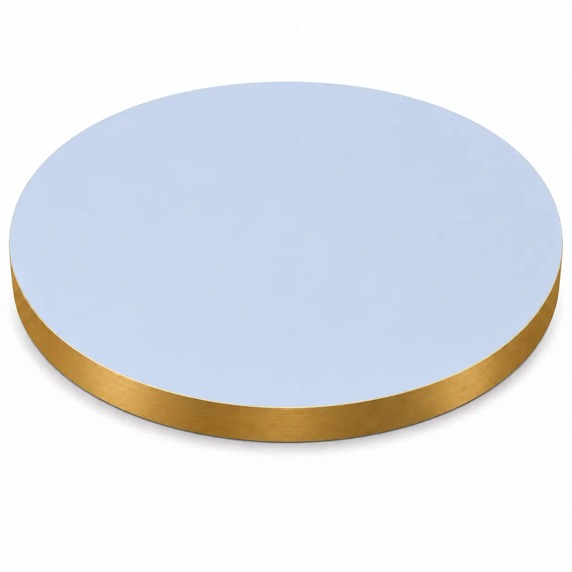Plateau de table Capri rond – Chant PVC effet laiton
