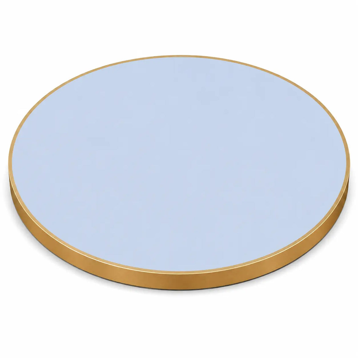 Plateau de table Capri rond – Chant laiton bakélisé