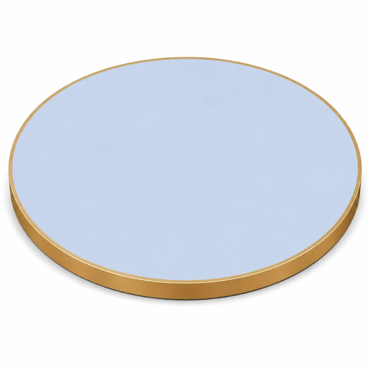 Plateau de table Capri rond – Chant laiton bakélisé