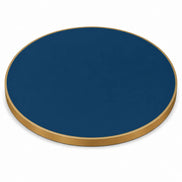 Plateau de table Capri rond – Chant laiton bakélisé