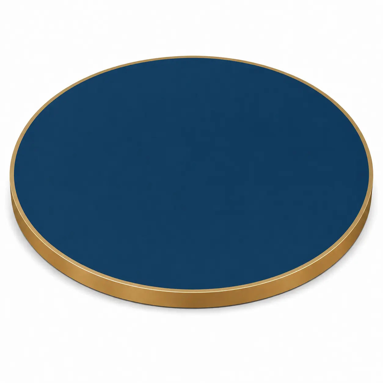 Plateau de table Capri rond – Chant laiton bakélisé