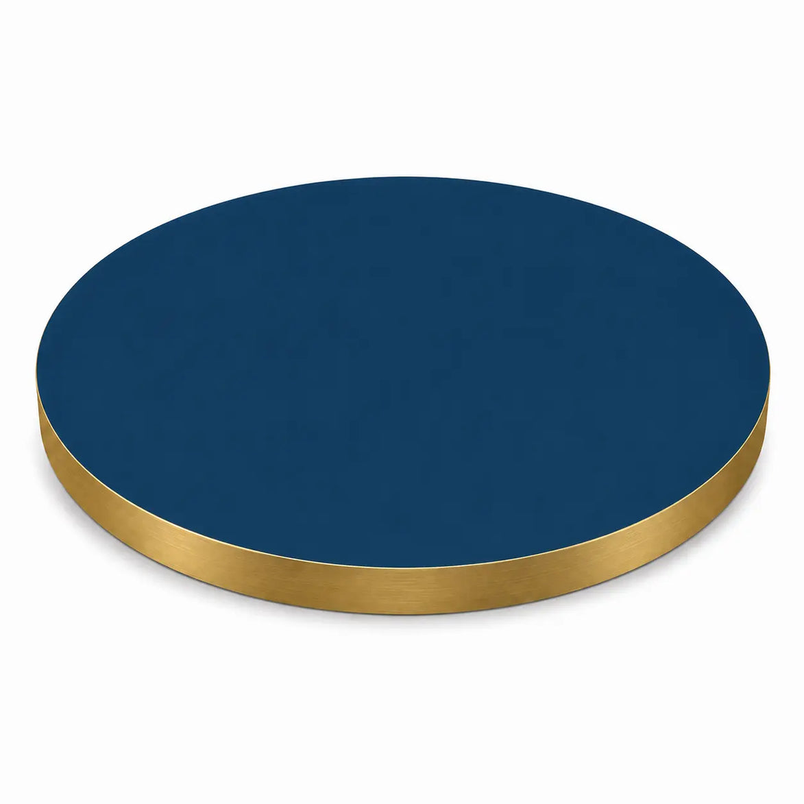 Plateau de table Capri rond – Chant PVC effet laiton